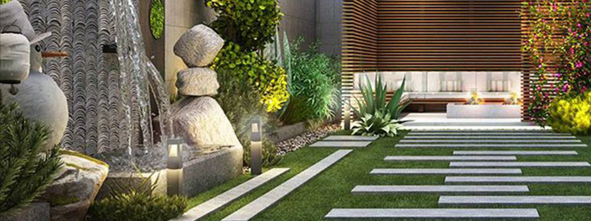 تأثیر نورپردازی و پوشش گیاهی در طراحی محوطه حرفهای